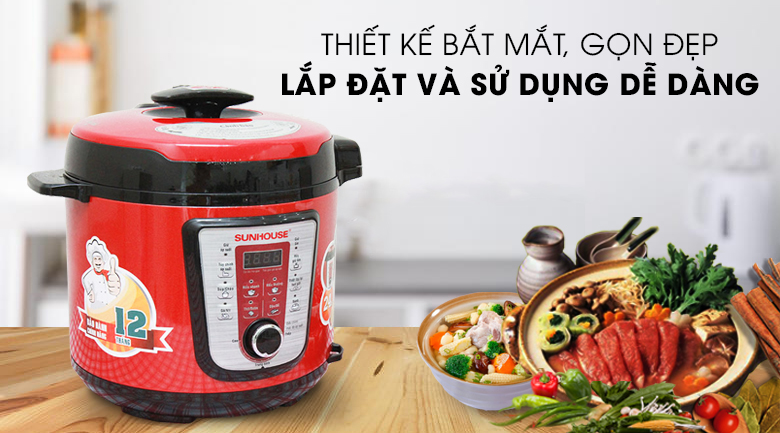 Nồi áp suất điện Sunhouse SHD 1767 6 lít