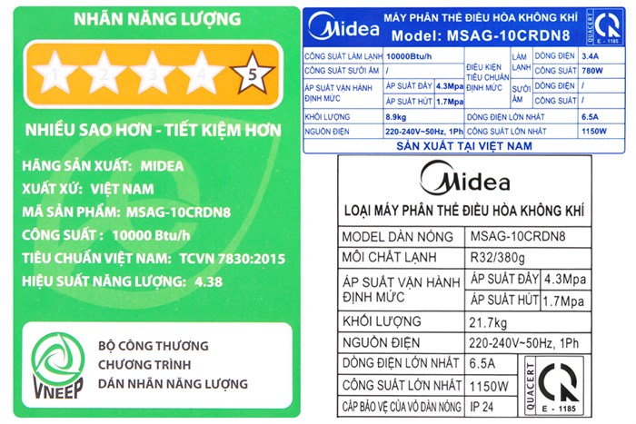 Máy lạnh Midea Inverter 1 HP MSAG-10CRDN8