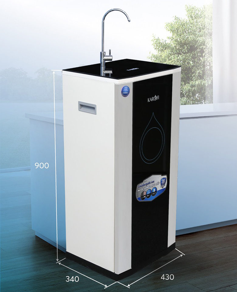 Máy lọc nước RO KAROFI ERO100 - 1 vòi, 1 chế độ nguội, 10 cấp Hydrogen