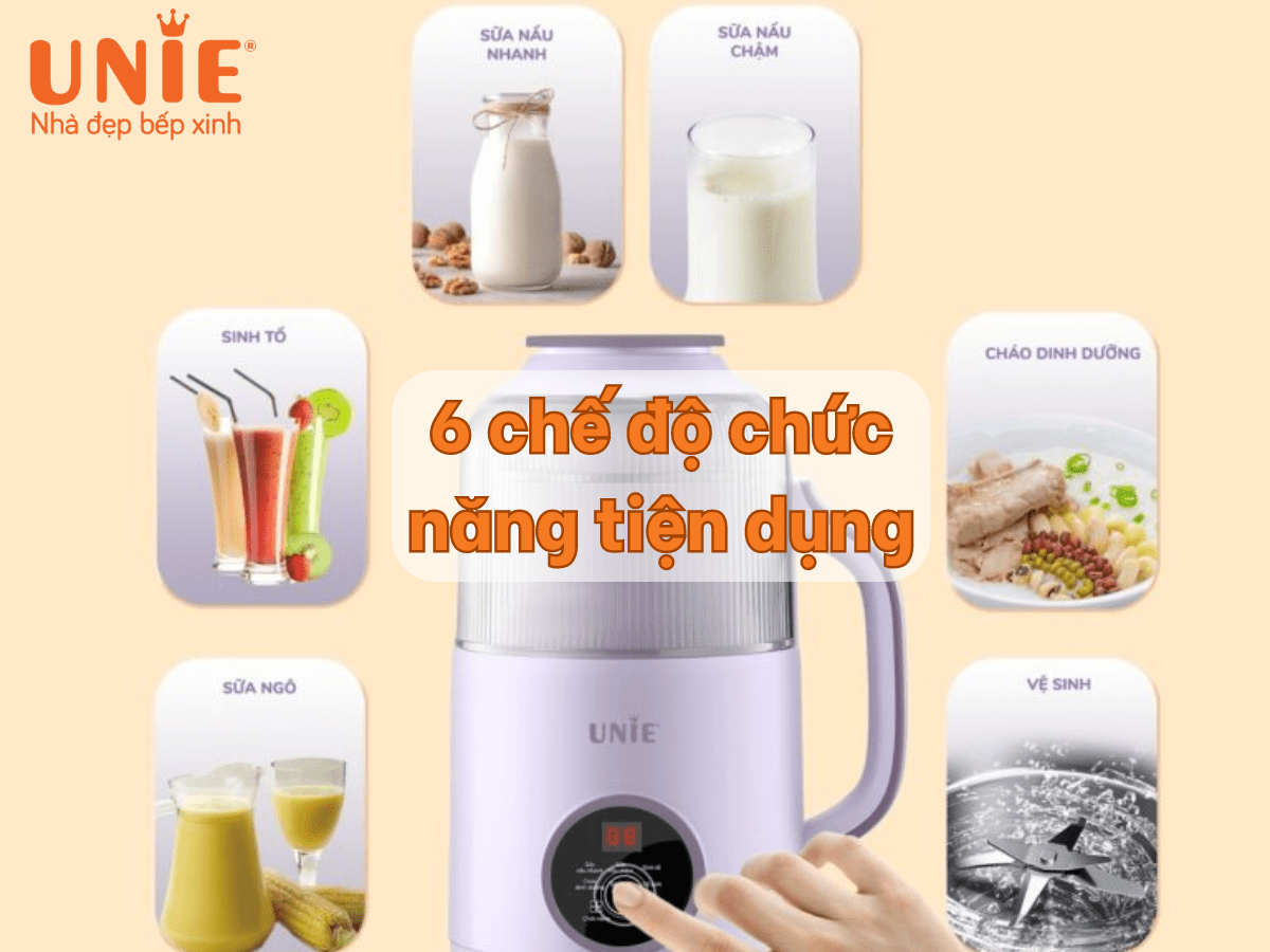 Máy làm sữa hạt UNIE UMB09