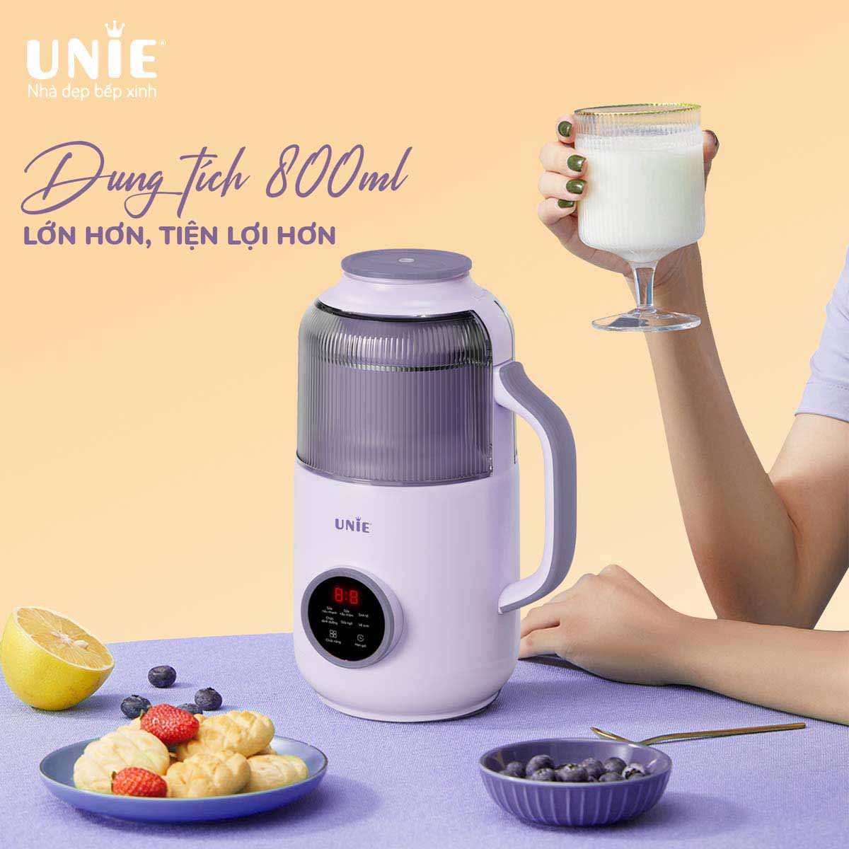 Máy làm sữa hạt UNIE UMB09