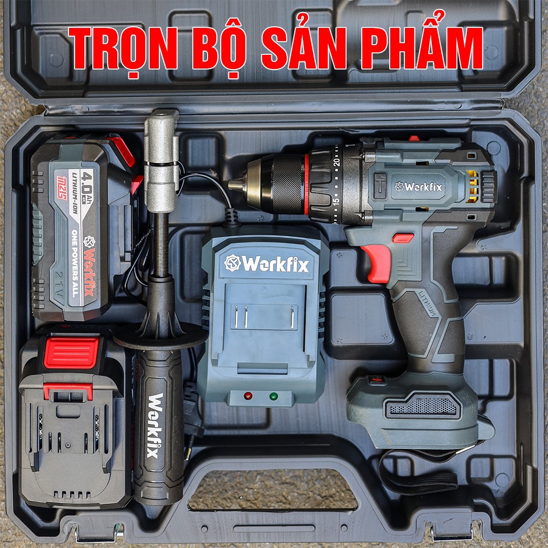 Máy Khoan Pin 3 Chức Năng 13mm Workfix WF-ID13120AK