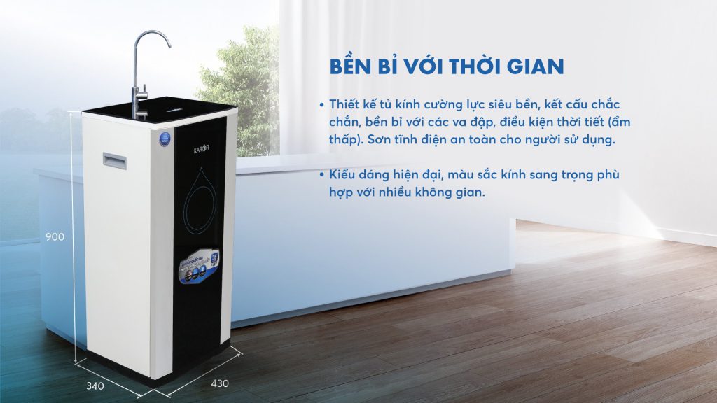 Máy lọc nước RO KAROFI ERO100 - 1 vòi, 1 chế độ nguội, 10 cấp Hydrogen
