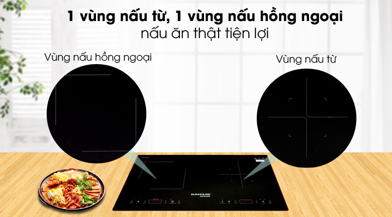 Bếp từ hồng ngoại lắp âm Sunhouse Mama SHB 9100