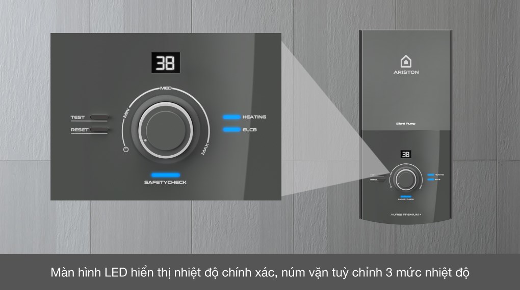 Máy nước nóng trực tiếp Ariston 4500W AURES PREMIUM+ 4.5P