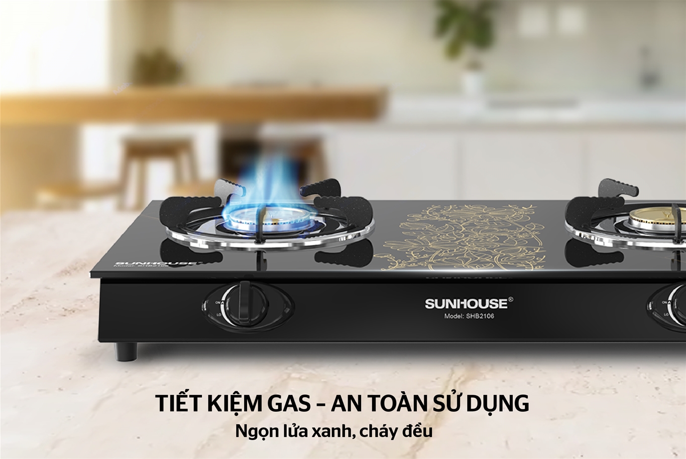 Bếp gas dương kính Sunhouse SHB2106