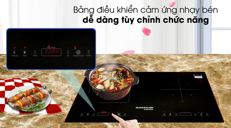 Bếp từ hồng ngoại lắp âm Sunhouse Mama SHB 9100