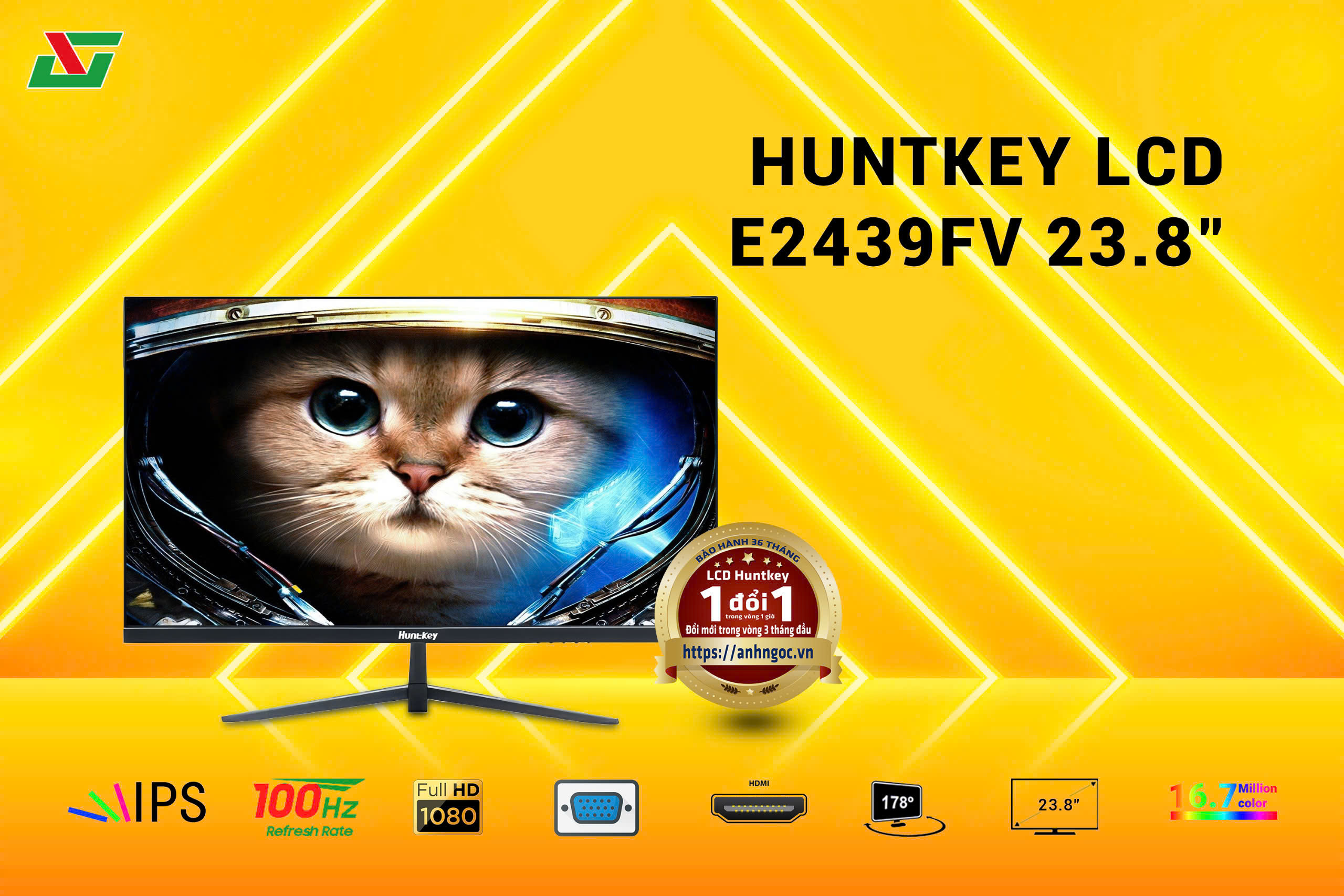 Màn hình Huntkey E2439FV 23.8" IPS FHD