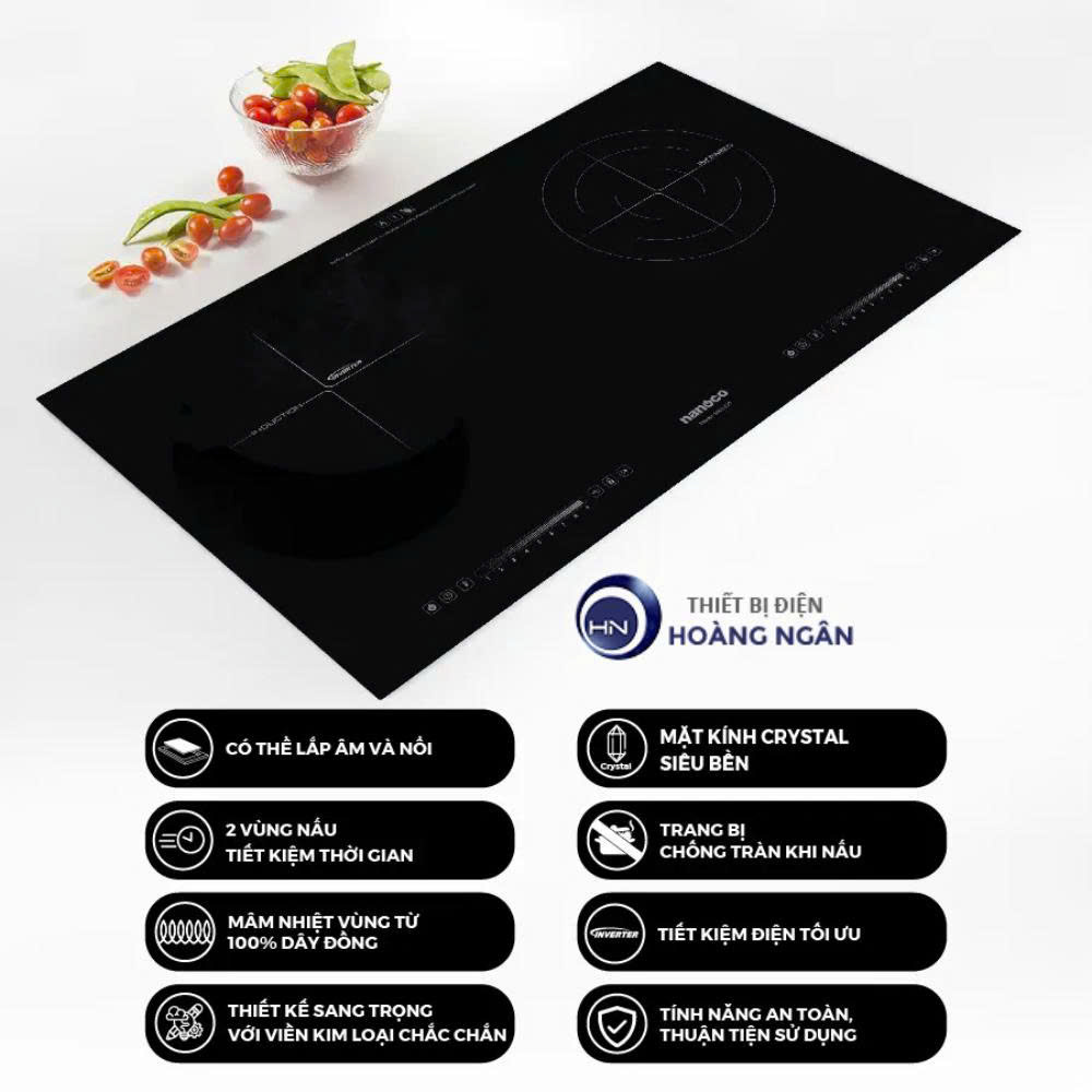 Bếp điện cảm ứng kết hợp từ - hồng ngoại Nanoco model NICL290