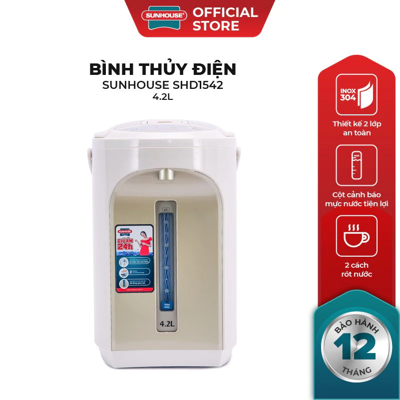 Bình thủy điện Sunhouse SHD1542 4.2 lít
