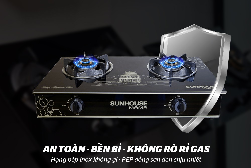 Bếp gas dương kính Sunhouse MAMA MMBB0787B