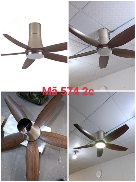 Quạt trần đèn 5 cánh 55w Q574 GMN