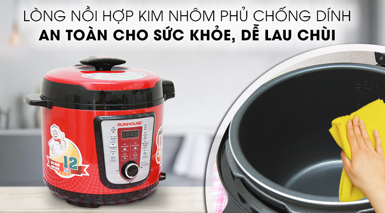 Nồi áp suất điện Sunhouse SHD 1767 6 lít