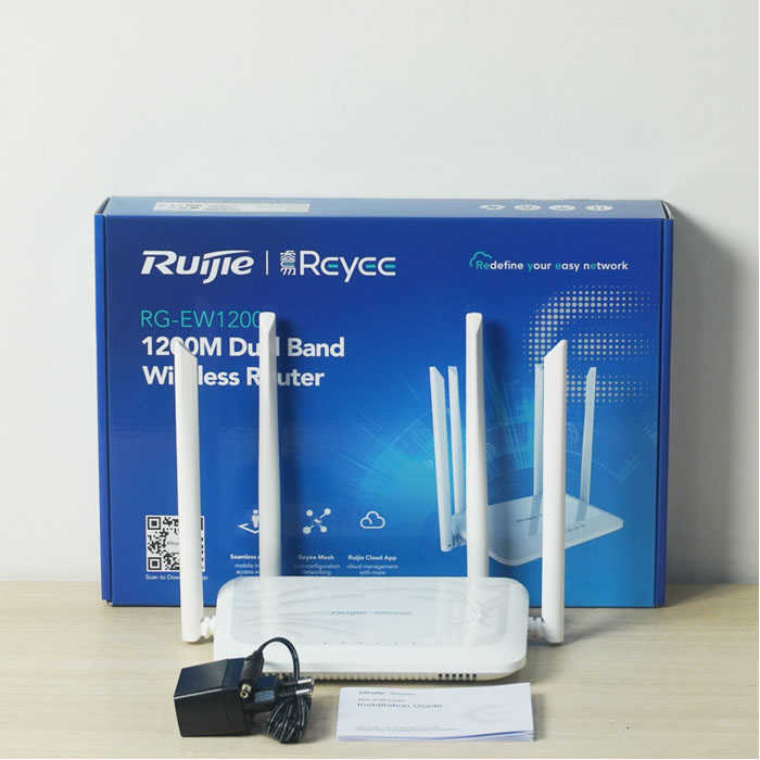 Bộ phát WiFi Ruijie RG-EW1200 (Dual-band AC1200 MU-MIMO hỗ trợ Mesh)
