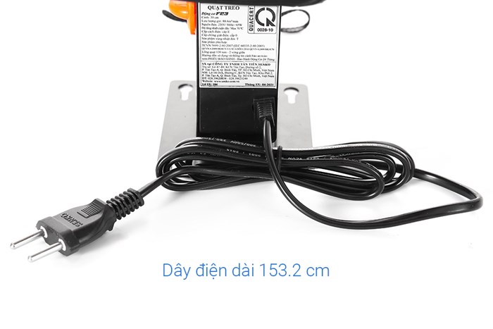 Quạt treo tường Senko 7 cánh TC1622 65W