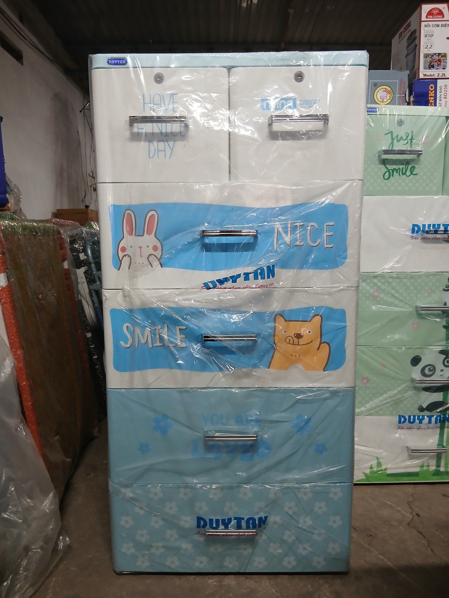 Tủ nhựa Duy Tân Mina 5 tầng (dương, chó và thỏ)