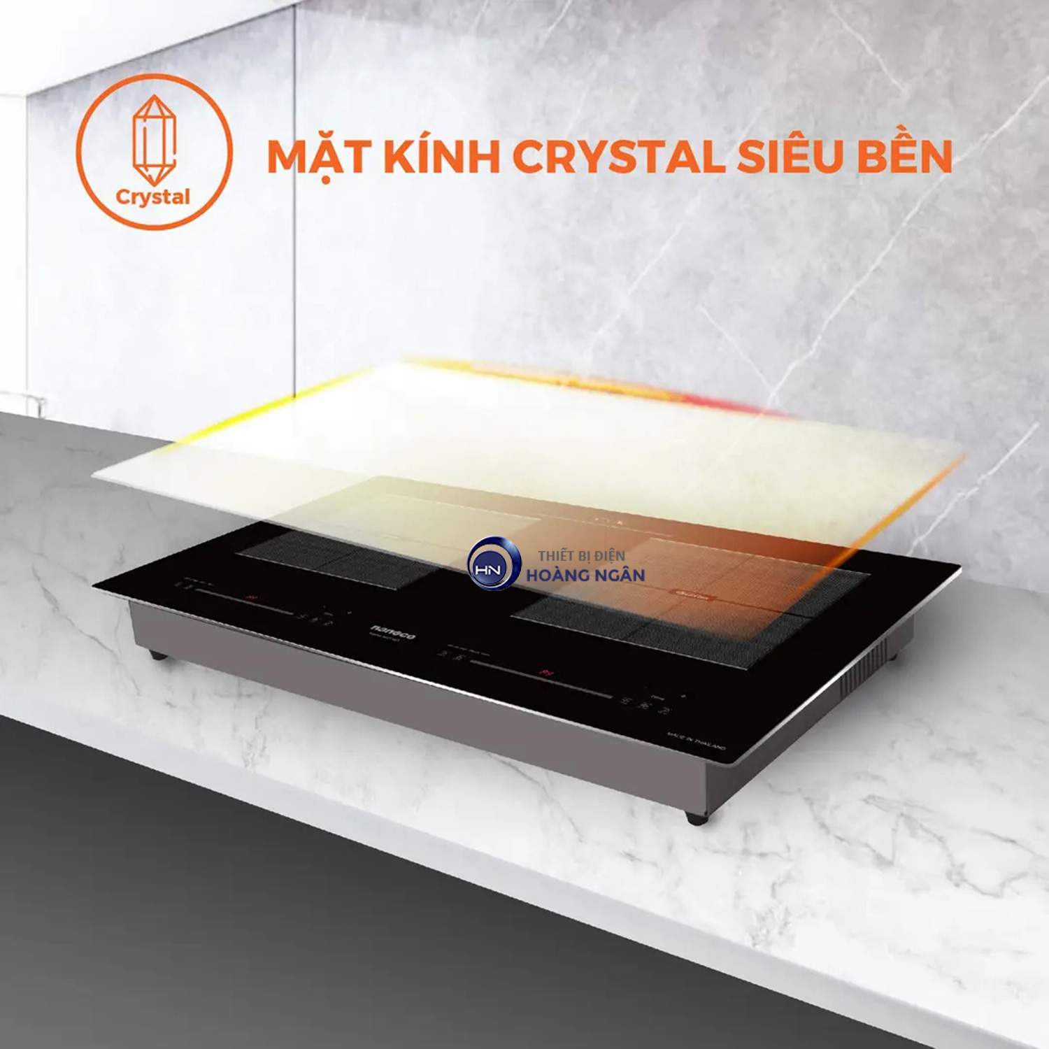 Bếp điện từ đôi Nanoco model NICL482