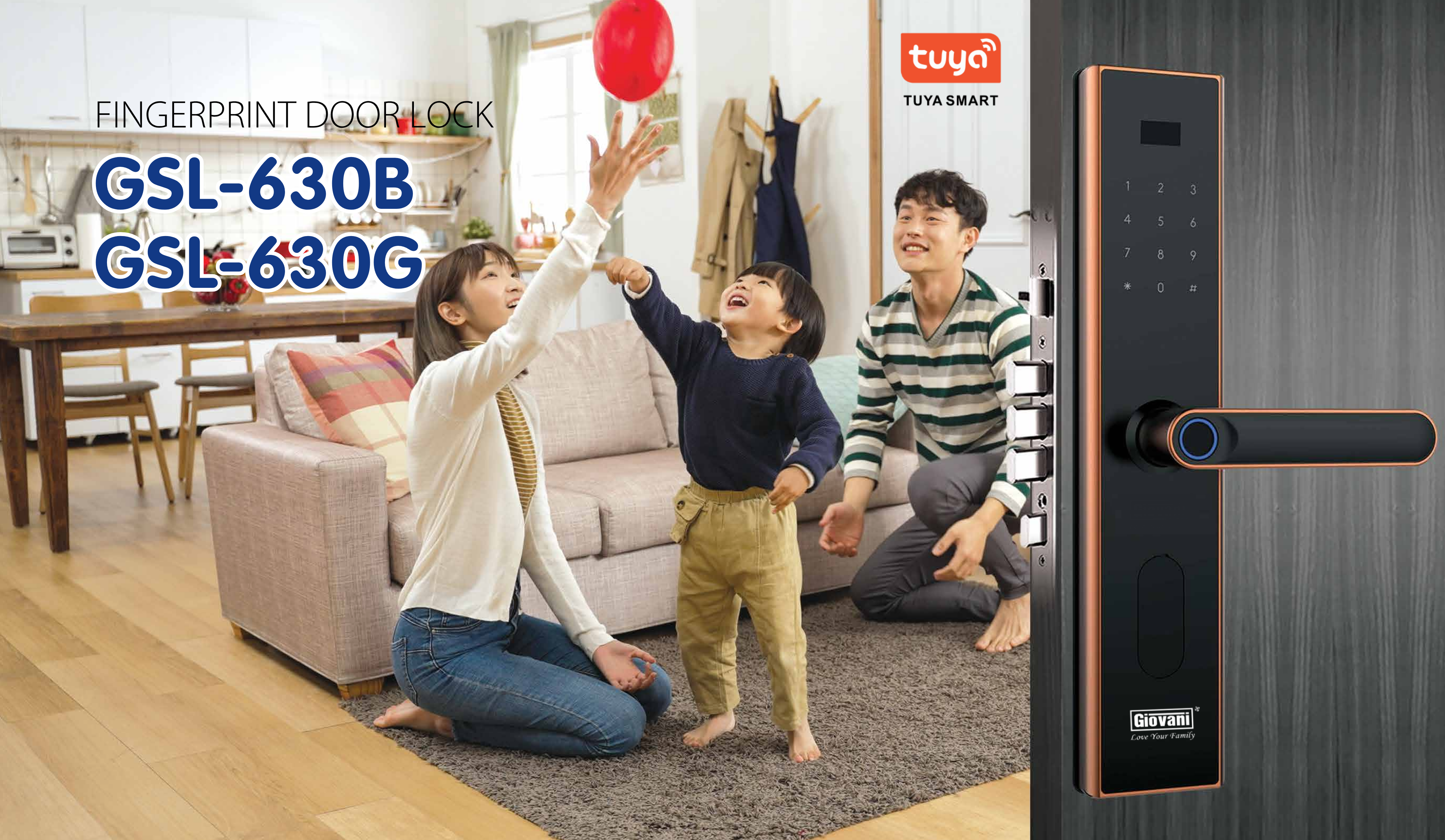 KHÓA VÂN TAY THÔNG MINH GIOVANI GSL-630B