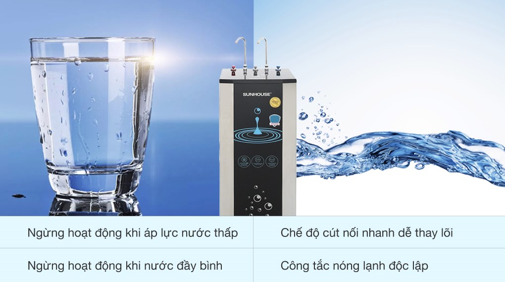 Máy lọc nước RO nóng lạnh Sunhouse SHR76210CK