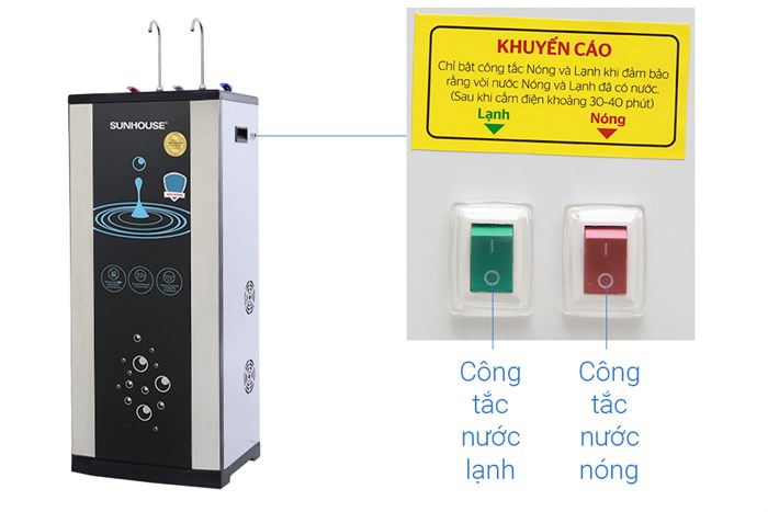 Máy lọc nước RO nóng lạnh Sunhouse SHR76210CK