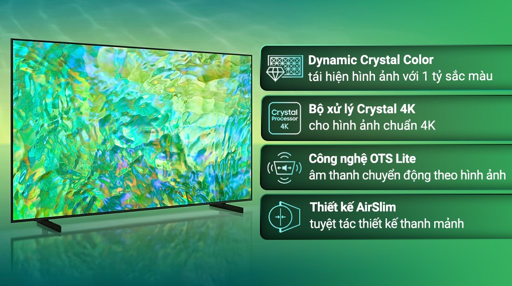 Smart Tivi Crystal UHD Samsung 4K 43 inch UA43CU8000