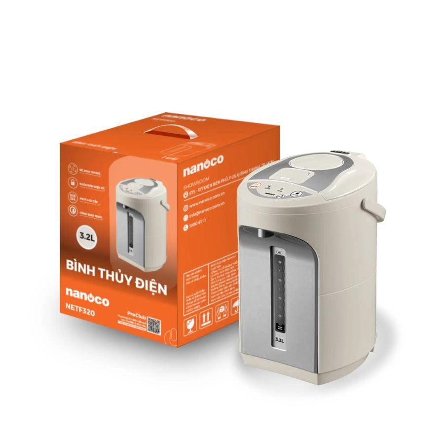 Bình thủy điện Nanoco NETF320 - 3.2 lít