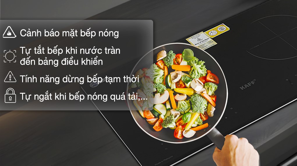 KF-073IC Bếp âm kính 01 từ + 01 hồng ngoại KAFF