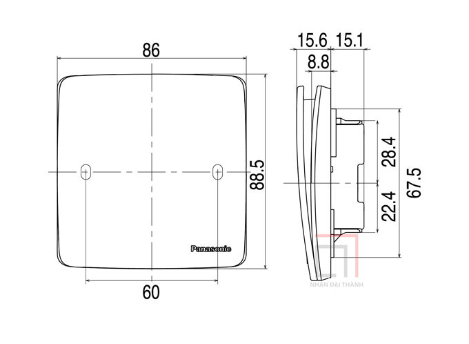 Công Tắc Panasonic WMT501 Minerva 1 Chiều