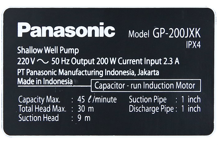 Máy bơm nước đẩy cao Panasonic GP-200JXK-SV5 200W