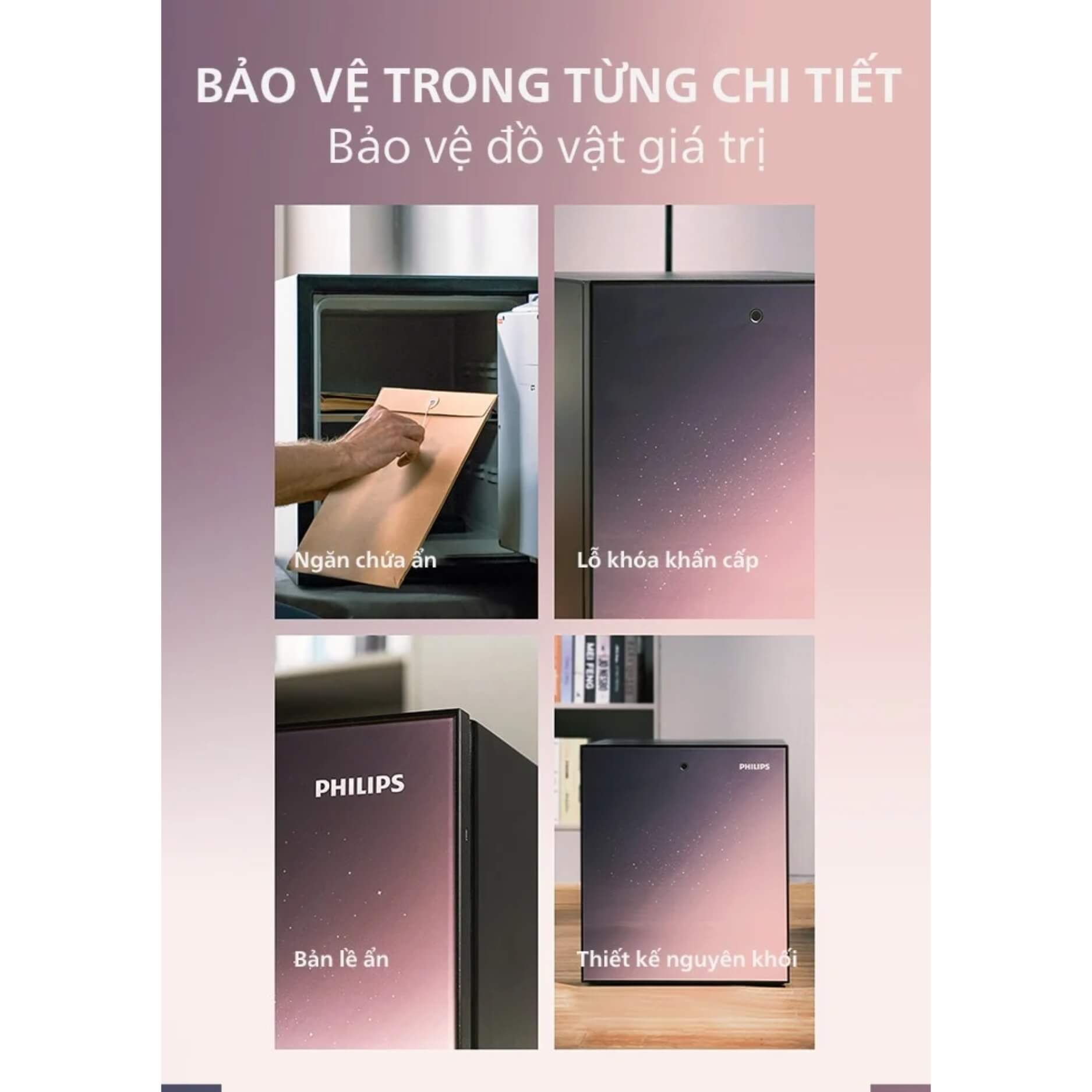 Két sắt nhập khẩu cao cấp chống cháy Philips SBX501-7C0