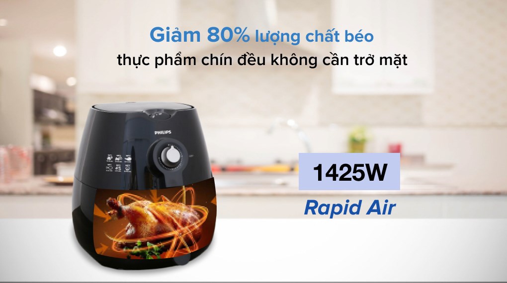 Nồi chiên không dầu Philips HD9220/20 2.4 lít