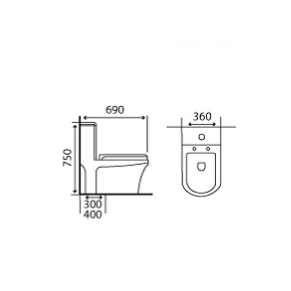 Bồn cầu liền khối GAMA GMBC903