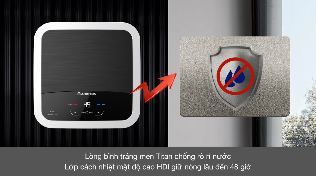 Máy nước nóng gián tiếp Ariston 15 lít AN2 15 LUX-D AG+