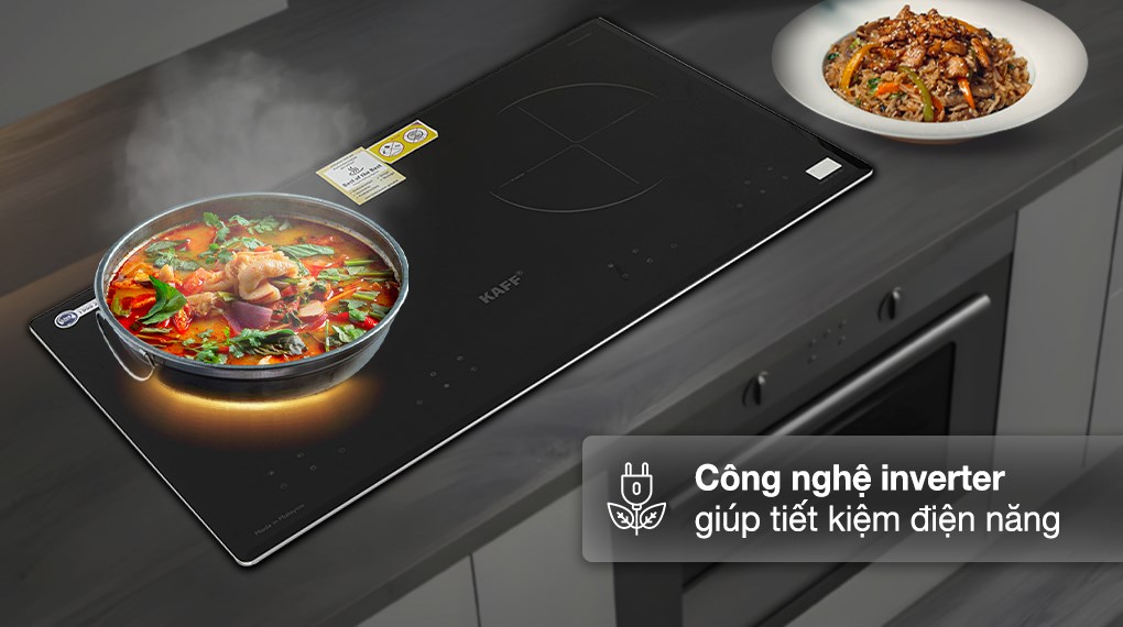 KF-073IC Bếp âm kính 01 từ + 01 hồng ngoại KAFF