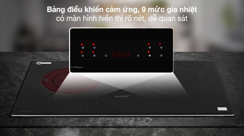 KF-073IC Bếp âm kính 01 từ + 01 hồng ngoại KAFF