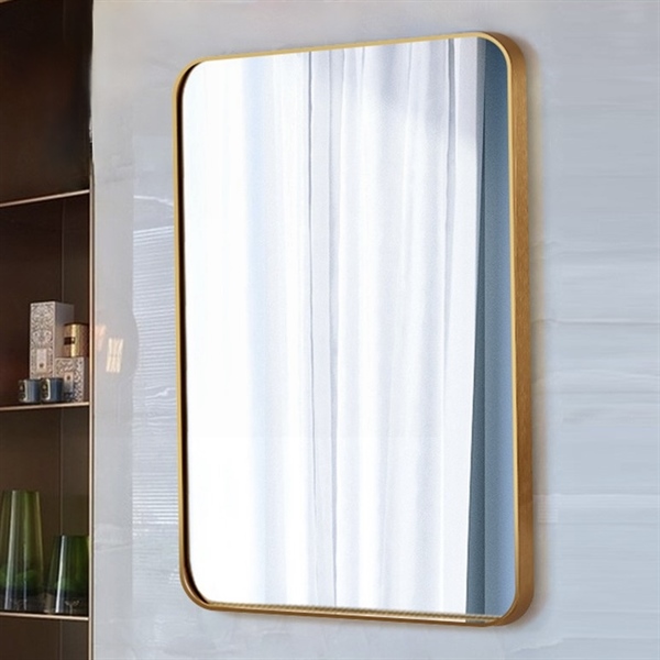 Gương 45x60cm viền nhôm vàng DKT