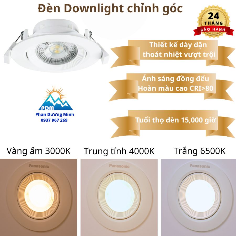 Đèn led âm trần 9W NNNC7630388, NNNC7635388, NNNC7631388 Panasonic