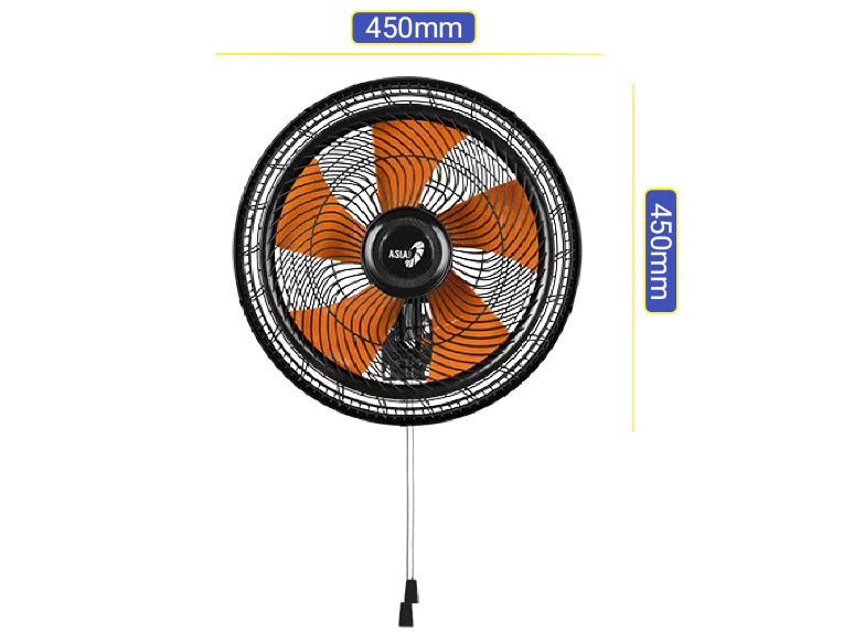 Quạt treo ASIAVINA Turbo X - VY627890 - Đen