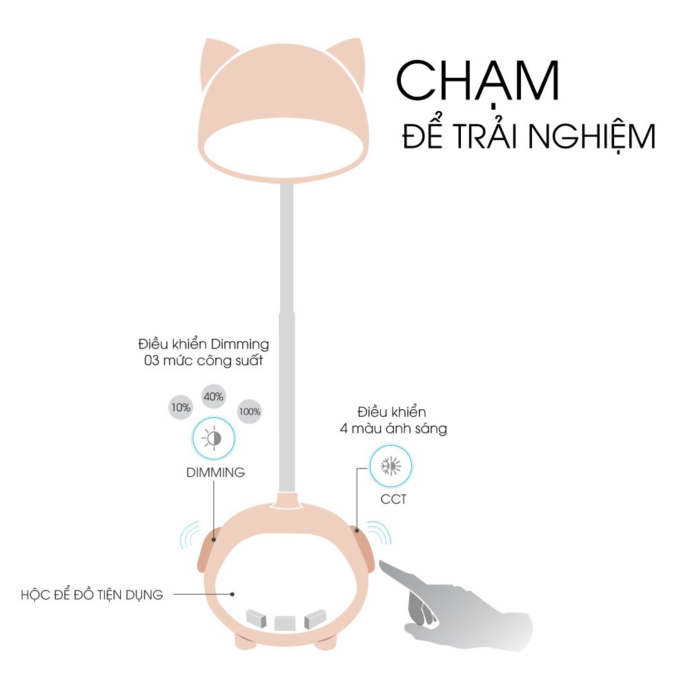 Đèn Led bàn học cảm ứng 6W RD-RL-41