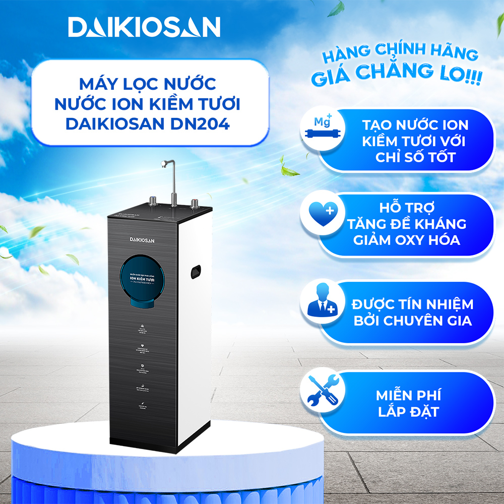 Máy lọc nước ion kiềm tươi nóng nguội Daikiosan DN204