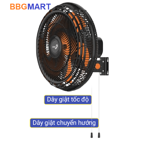 Quạt treo ASIAVINA Turbo X - VY627890 - Đen