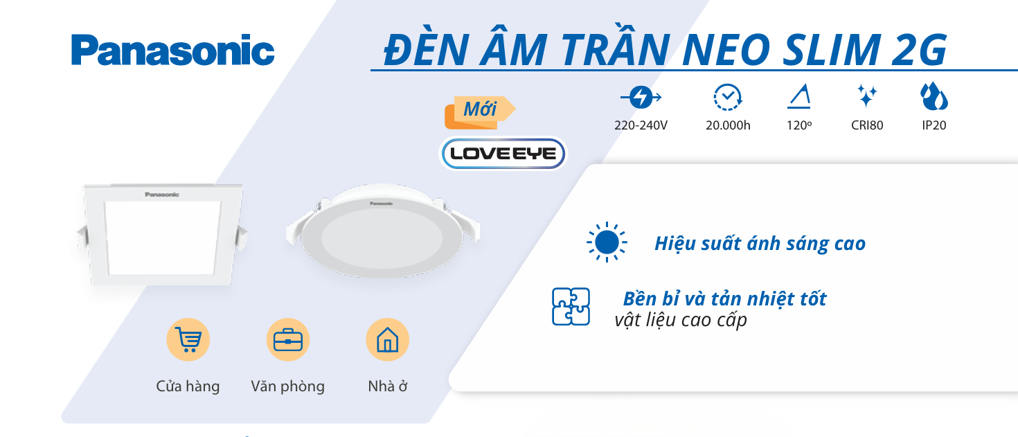 Đèn led âm trần 12W NNP73478A Panasonic