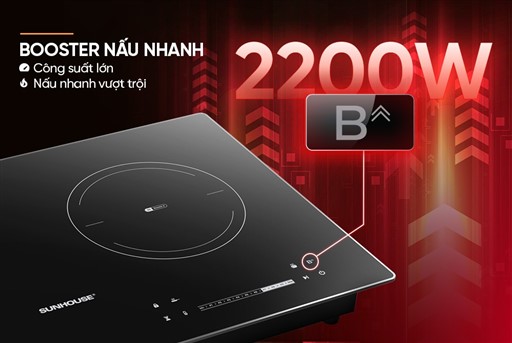 Bếp đôi điện từ Sunhouse SHB82022 2200W