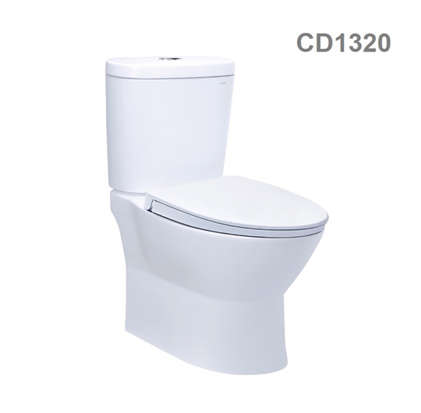 Bàn cầu 2 khối nắp rơi êm CD1320 CAESAR