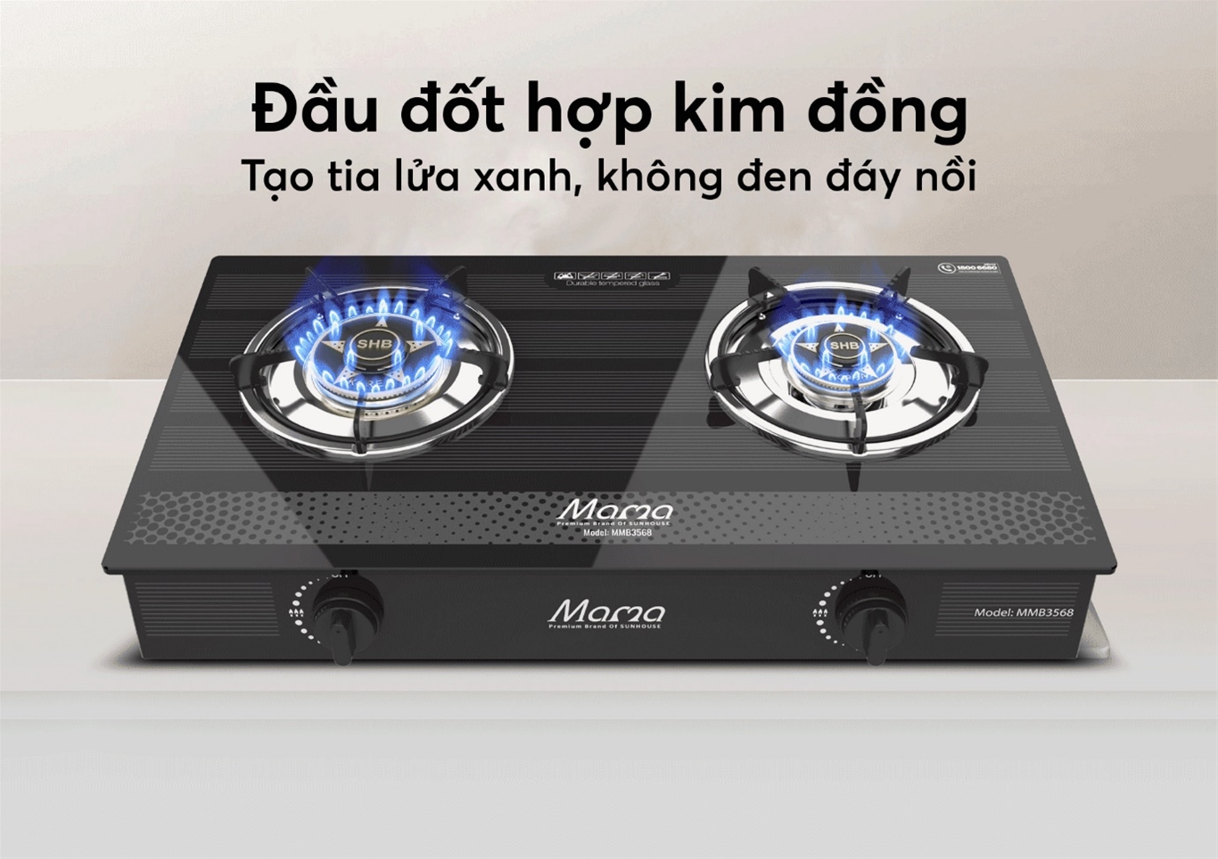 Bếp gas dương kính Sunhouse Mama MMB3568