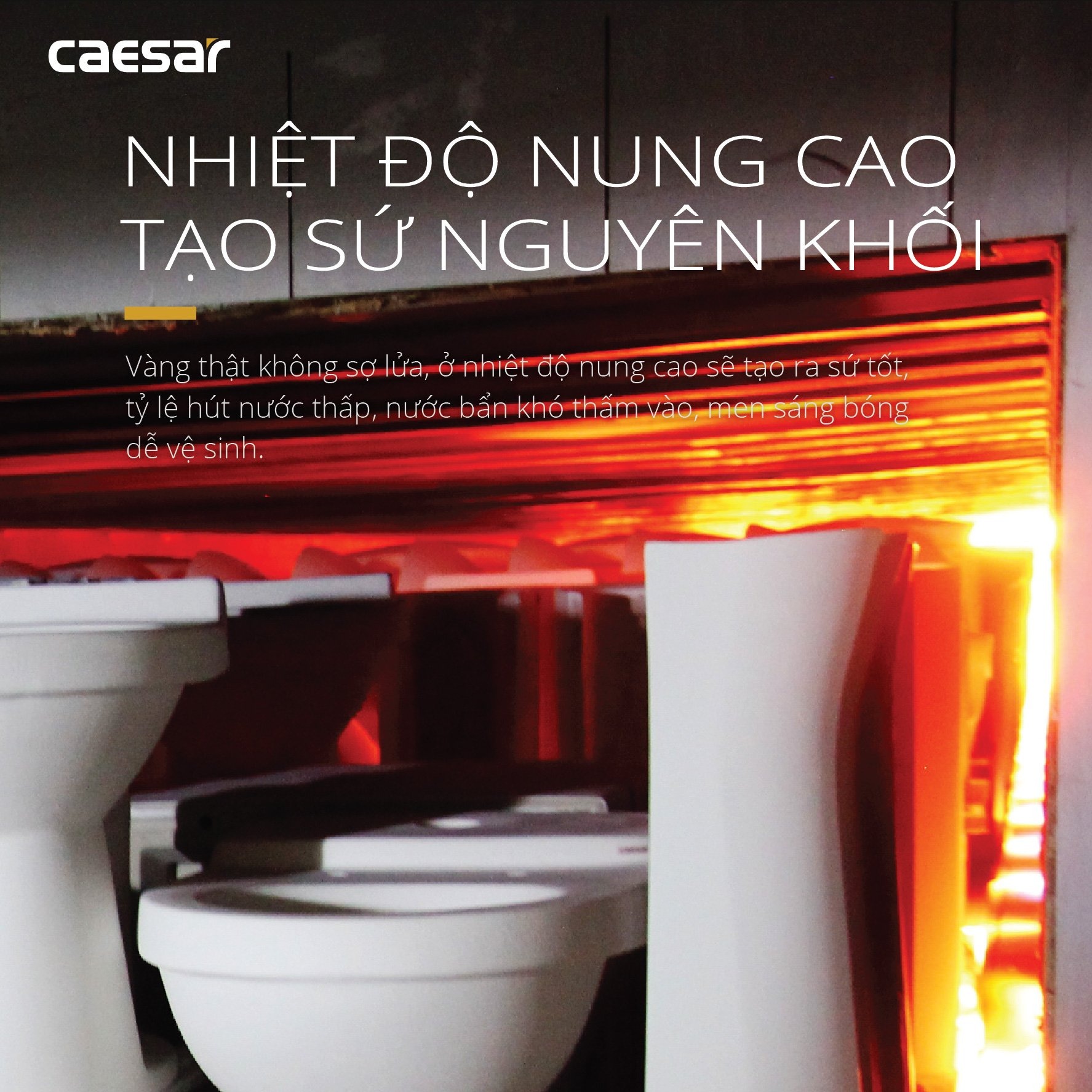 Bàn cầu liền khối nắp rơi êm C1374 CAESAR