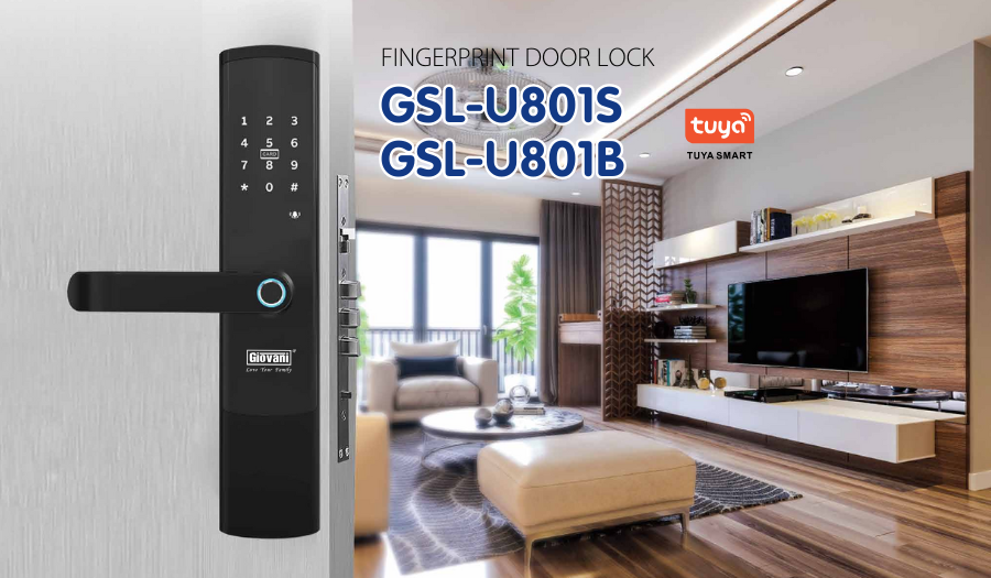 KHÓA VÂN TAY THÔNG MINH GIOVANI GSL-U801S/B