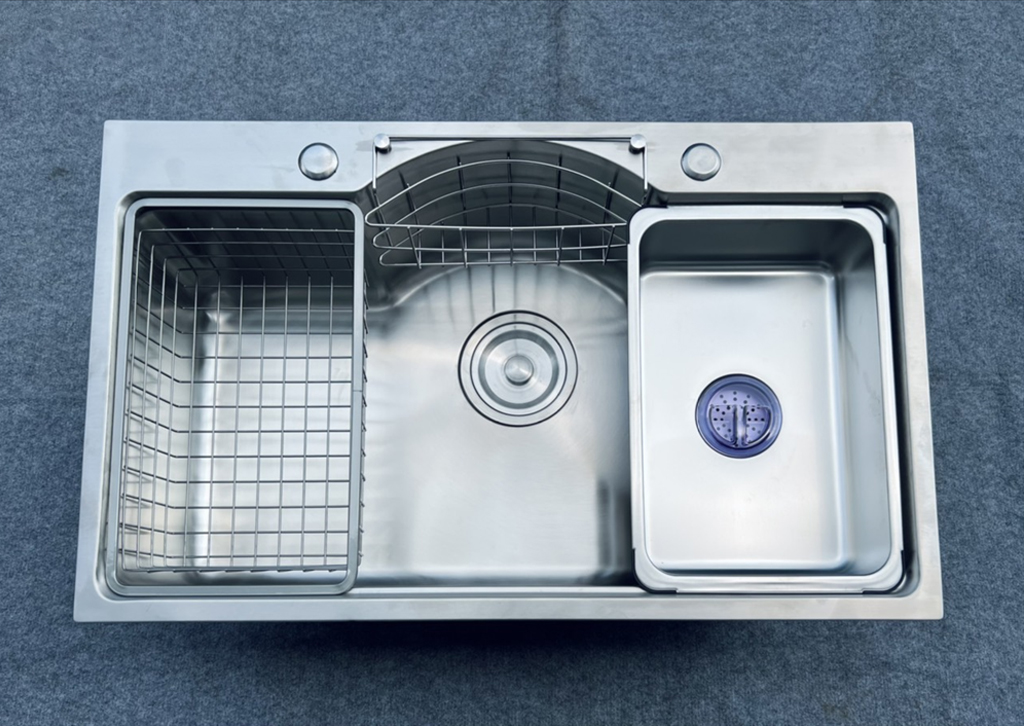 Chậu Inox 78x48 (304) khuyết Proxia