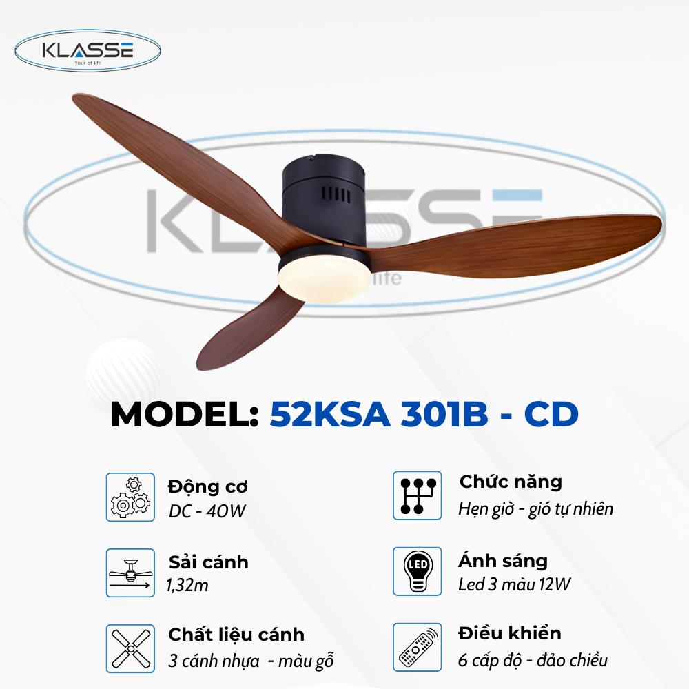 Quạt ba cánh 52KSA 301B – CD
