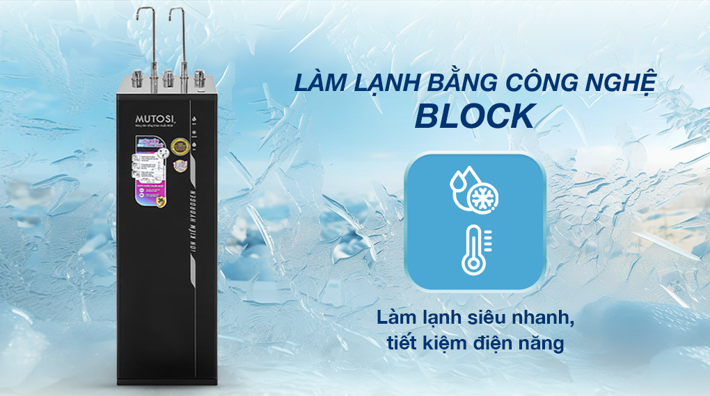 Máy lọc nước RO nóng nguội lạnh Hydrogen ion kiềm Mutosi MP-S1021H 10 lõi 